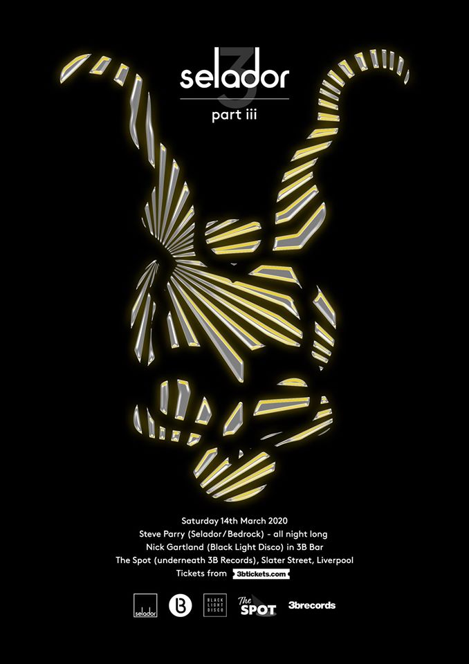 Just announced.......

14.03.20 - <a href="/SeladorRecs/">Selador</a> III at <a href="/TheSpotClub/">The Spot</a> Liverpool.

I'll be starting things off upstairs in <a href="/3BRecords_/">3b Records</a> bar, <a href="/SteveParryDJ/">Steve Parry</a> downstairs in the club all night!
