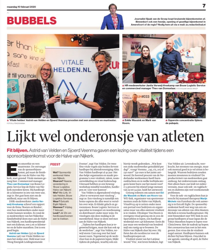BouwLS's tweet photo. Sponsorbijeenkomst Bouw Logistic Halve van Nijkerk in het teken van #vitaliteit @BouwLS @gemeenteNijkerk https://t.co/mjr0UorBRc