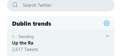 Joskarr's tweet photo. I did NOT expect to see "Up the ra" trending when I opened Twitter🤣 https://t.co/wdhncgaRGJ