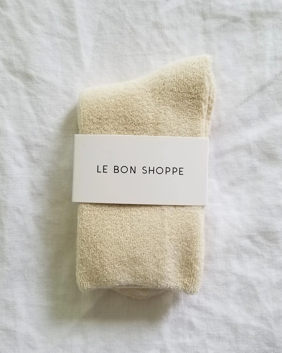 New Le Bon Shoppe socks available in-stores &amp; online now, including the Cloud Sock in Ecru | stilllifeboutique.com