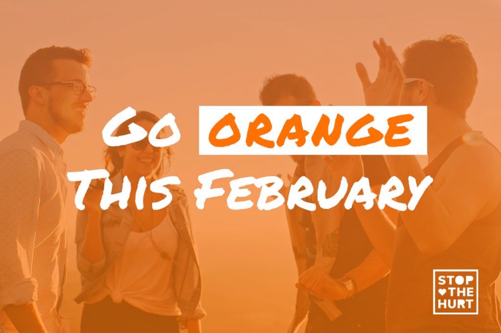 Tomorrow, February 11, wear #Orange4Love and stand with teens who have spoken out about partner violence, along with those continuing to experience partner violence. Find #1Thing to help promote healthy relationships at loveisrespect.org/teendvmonth #TeenDVMonth #TDVAM20