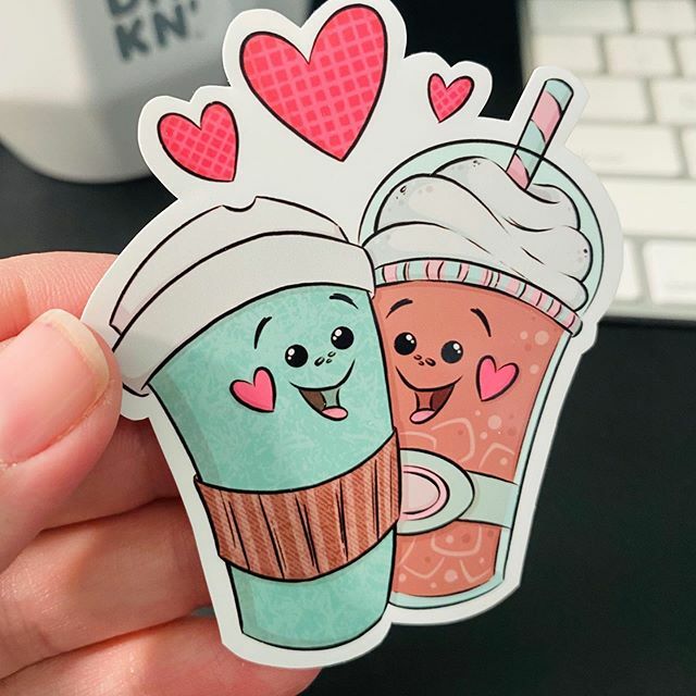 KristaHBarber's tweet photo. Coffee Time? ALWAYS!! Who else is slugging right now too ✋🏻🙋🏻‍♀️🙋🏻‍♀️ #coffeelover  #vinylsticker #drawnbykrista #kristaheijbarber https://t.co/sHYntZgfZo