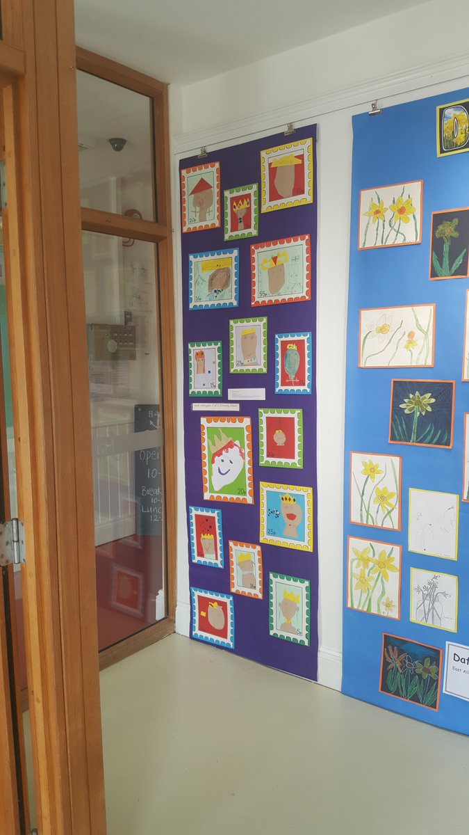 We are Artists! Our children's art work is on display in the gallery @HHArtsandYoga
