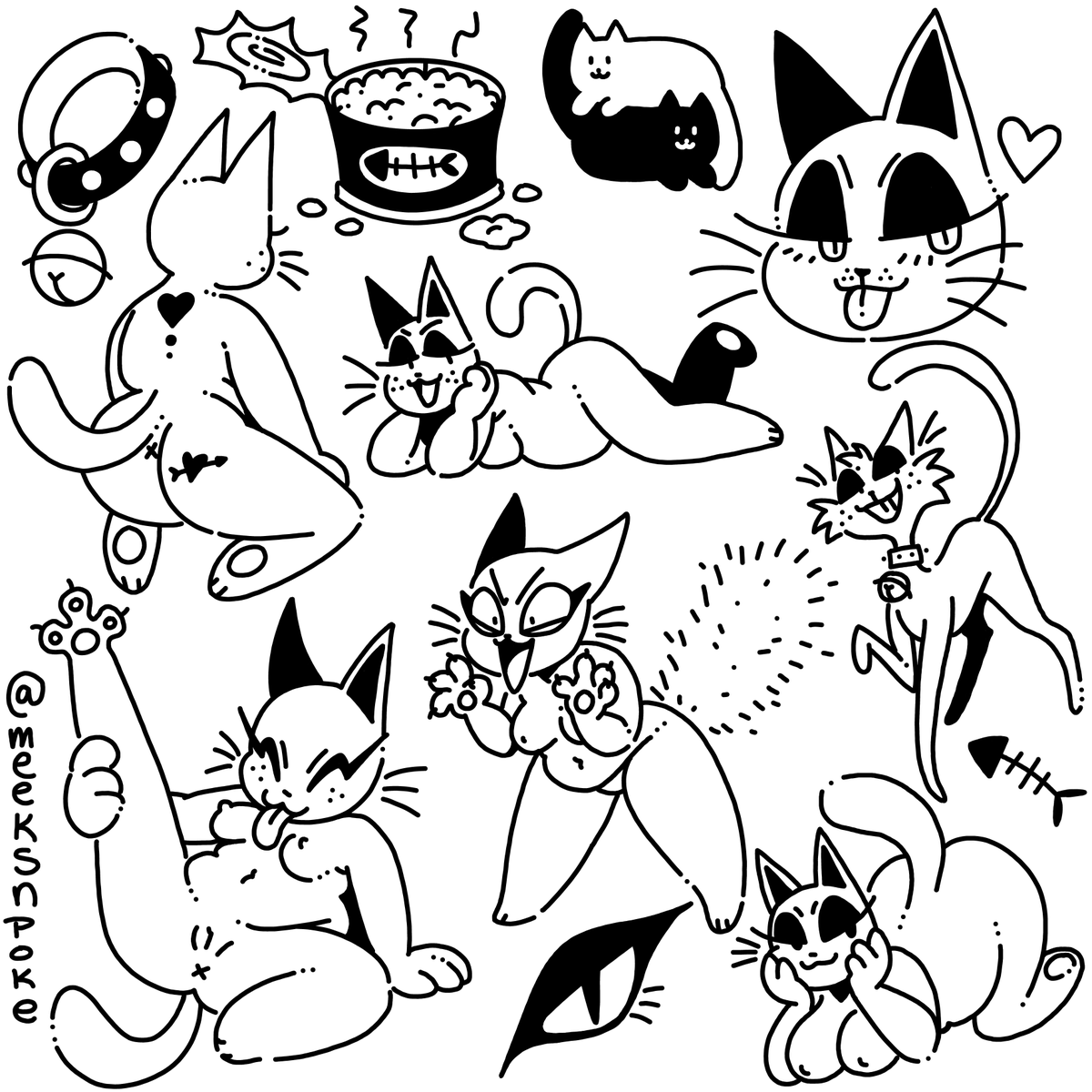 Cat Tattoo Flash Cat ink mammal image File Formats png  PNGWing