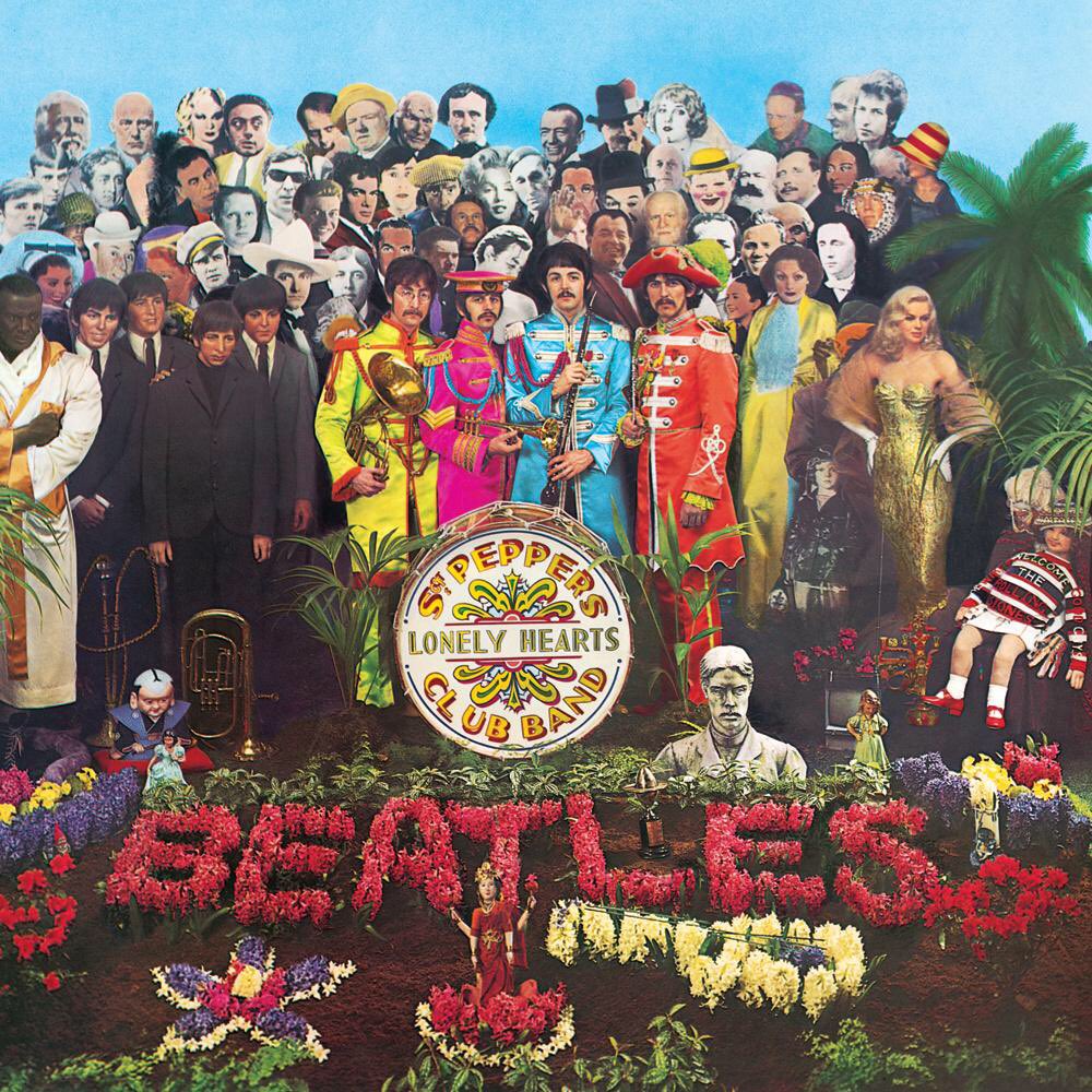 PSYCHEDELIC BEATLES PHASEA lot of people call this his “psychedelic” Beatles album or his Sgt Pepper phase:*well, image wise there are similarities with the album cover.