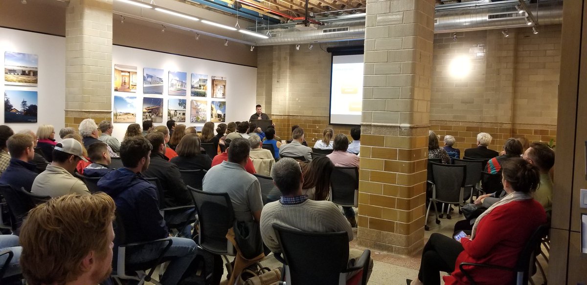 Historic preservation is waste prevention. No empty seats as we discuss Portland's deconstruction &amp; salvage efforts. San Antonio can do this - your city can too! Building an equitable circular economy = leveraging cultural heritage for climate action. #climateheritage