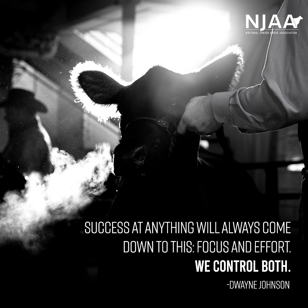 Keep your dreams big, focus precise and work ethic strong. You got this. #motivationmonday #NJAA #ANGUS