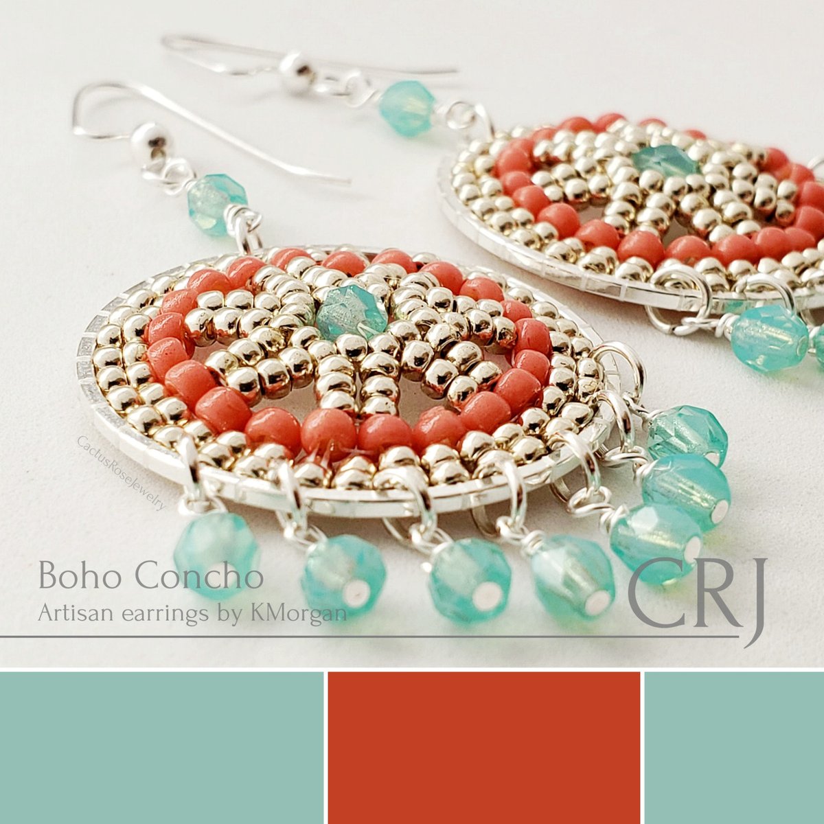 Excited to share the latest addition to my #etsy shop: Boho Concho Earring Tutorial by KMorgan Instant Downloading PDF etsy.me/2OIr1Il #supplies #beading #bohoconcho #earringtutorial #crj #cactusrosejewelry #brickstitch #pattern #tutorial