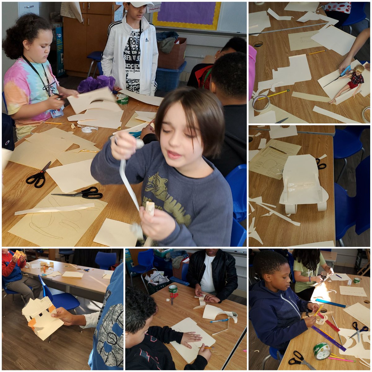 TaTanishaJeffe3's tweet photo. #bobcatnation Ss practiced the #HOM #creatingimagininginnovating by making working rocking chairs for our Barbie friends. #RISDSTEM4all Ss found it to be easier said than done! #HPPMpride for their persistence. #risdsaysomething https://t.co/jwatAYZMVm