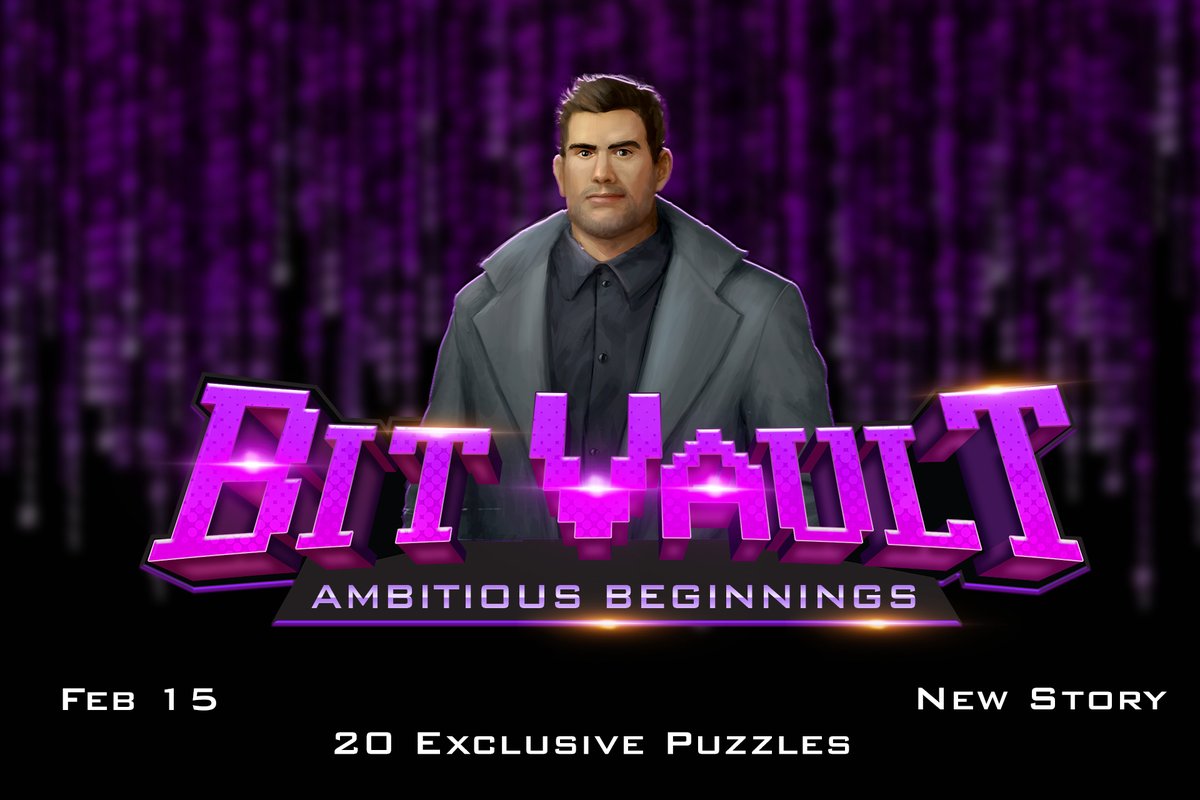 EnigmaDragonsGS's tweet photo. The closed beta for #bitvault launches on February 15.

It features 20 exclusive puzzles that aren't available in the main game!

If you like brain-bending puzzles come join our Discord: https://t.co/hSUS2zLUDR

#indiedev #gamedev #puzzles https://t.co/Po0sTJ26iO