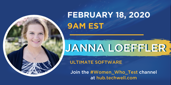 TechWell's tweet photo. We are back next week with our 2nd #TechWellHub Slack takeover! We are excited to have @JannaLoeffler take over the #womenwhotest channel to chat about all things #testing & navigating your career as a woman in tech!
Join the hub: https://t.co/6XKmjkQGJJ
#womenintech https://t.co/L5YOyCa3rW