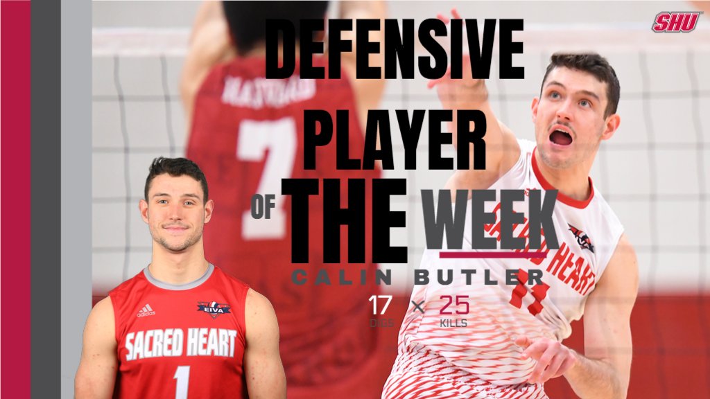 #SHUShoutOut to #SHUMVB senior Cal Butler on earning <a href="/EIVAVolleyball/">EIVA Volleyball</a> Defensive Player of the week honors. #WeAreSHU 

📰: bit.ly/38rrk2p