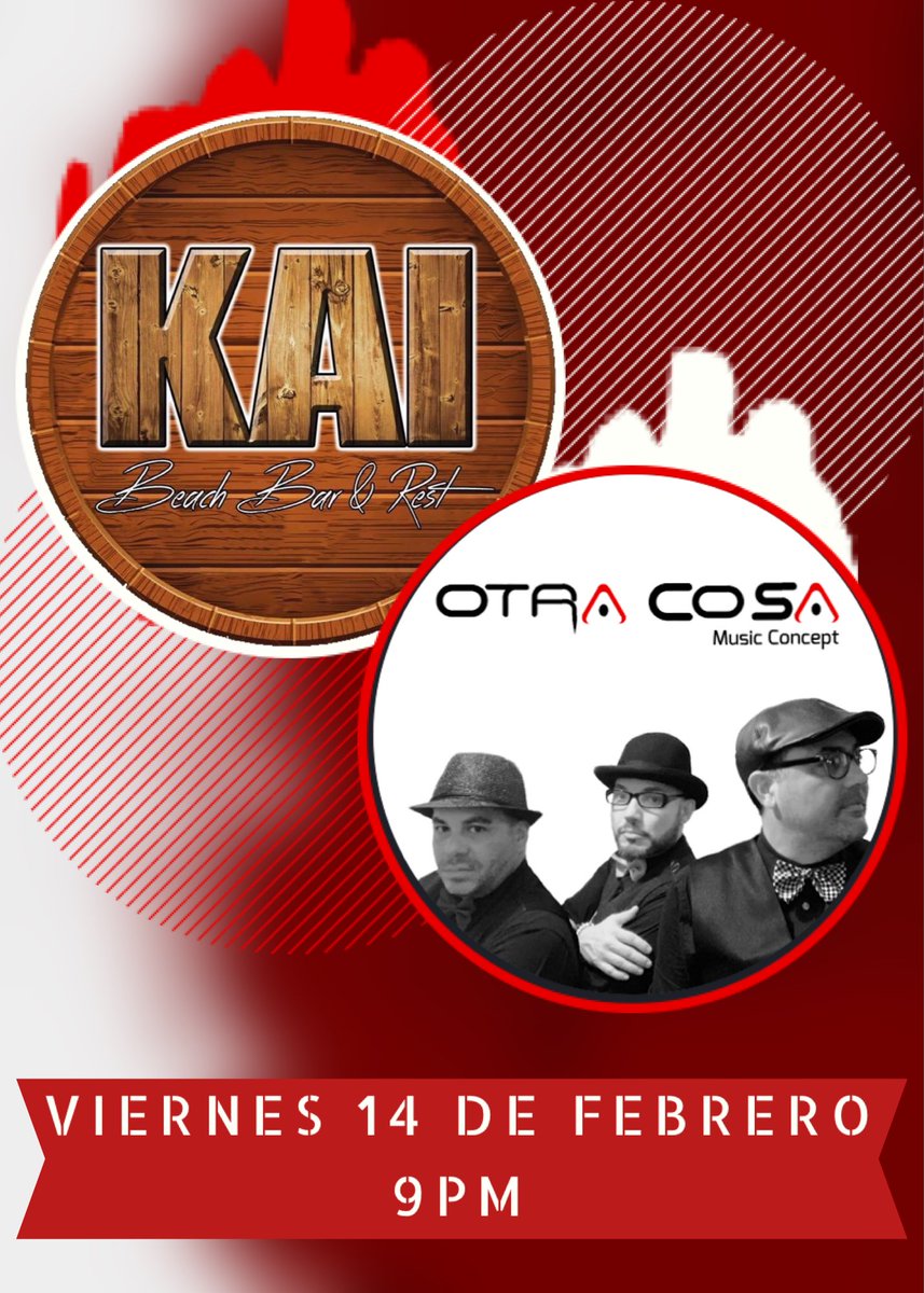 OtraCosaMC's tweet photo. Hay party este viernes en Kai Beach Bar! Ven A celebrar el día de la amistad con nosotros! https://t.co/jSHQ7GkhTX