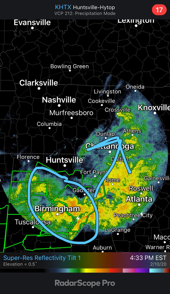 Will watch this batch of rain begin to shift back our way overnight.