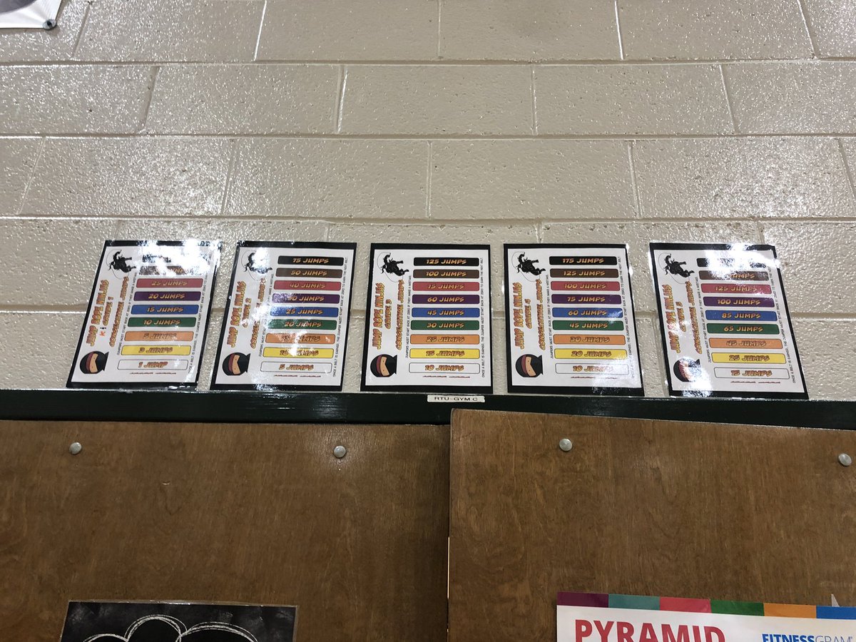 kgowder10's tweet photo. First day of Jump Rope Ninja Challenge! Earn a level belt, receive that color bracelet! @SSenrichment #buildingbetterkids 💪🏼❤️🥋 https://t.co/Ld2AovbNYB