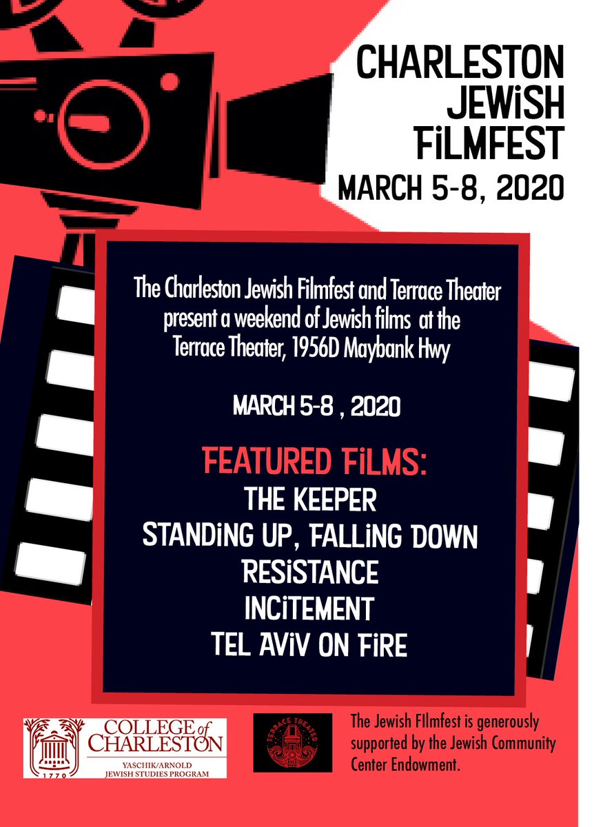 We are thrilled to announce the addition of the Charleston Jewish Filmfest at <a href="/TerraceTheater/">Terrace Theater</a> to our lineup of public programming. Stay tuned for dates and more information! #CHSarts #CHSevents