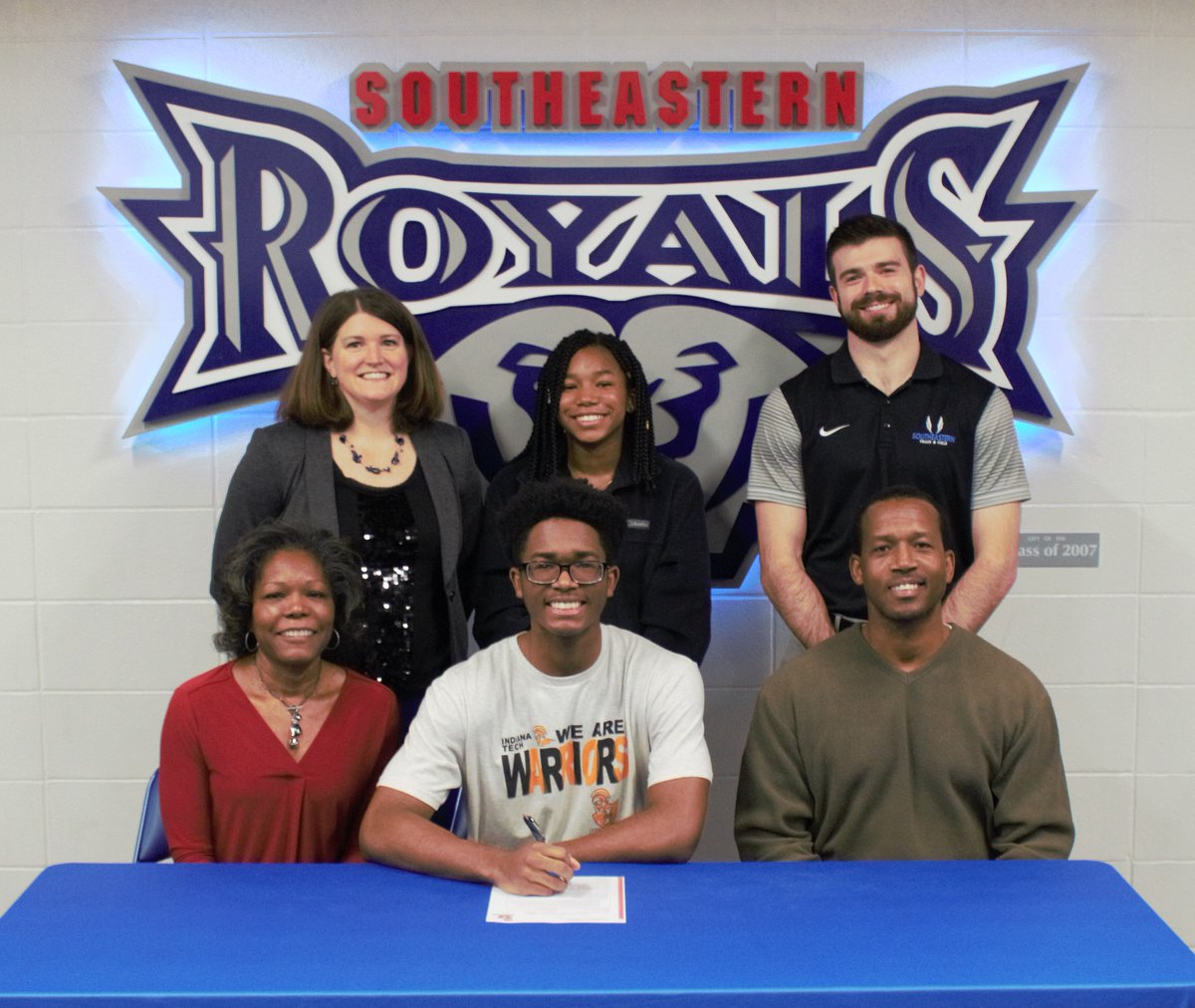 Congratulations to Caleb Durden on signing his letter of intent to run at Indiana Tech next year! Caleb has run a ton of events for us, including the 110/300 hurdles, 4x100, and the long jump.
