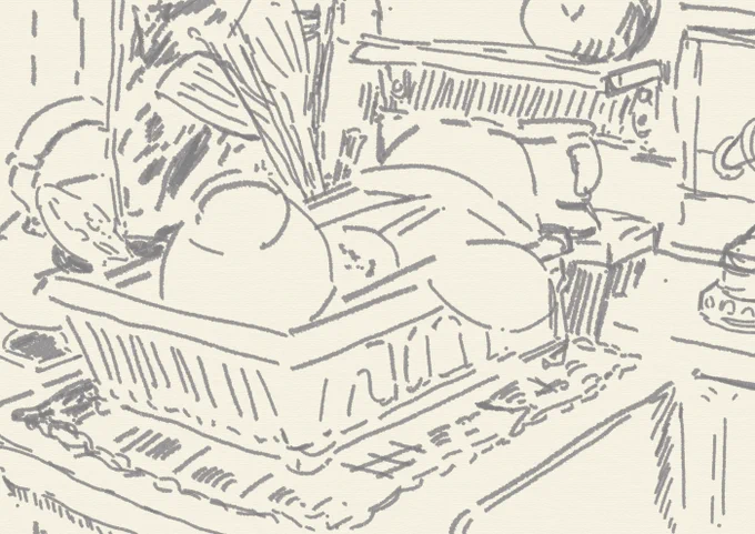 #20分で脳内スケッチ
【24/100】
現実スケッチ 