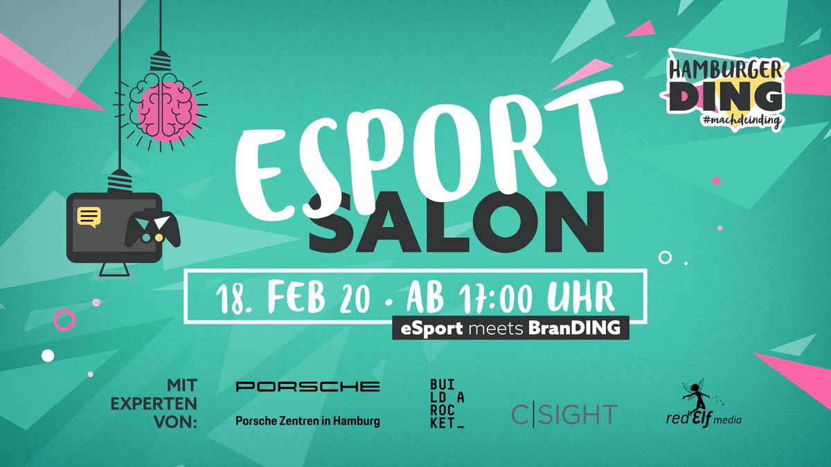 Save the Date 18. Februar: Der zweite <a href="/EsportSalon/">EsportSalon</a> im Hamburger Ding steht in den Startlöchern. Diesmal mit mehr Inhalt. 3x informative Impulsvorträge plus  spannender Fireside Chat. Einlass 16:30 Uhr, die Vorträge beginnen um 17 Uhr. Tickets --> bit.ly/3bbvNYI #esport