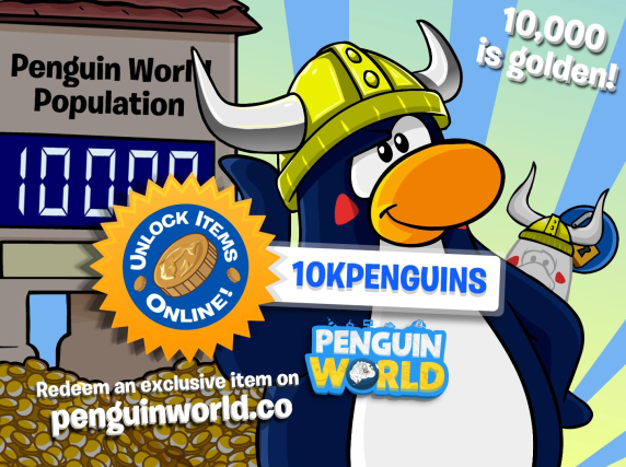 pinguiamigos's tweet photo. ¡Nuevo código!

Ingresa el código '10KPENGUINS' en https://t.co/PIOcfESdu3 para obtener un casco vikingo dorado y 10.000 monedas!

El código salió en celebración de los 10.000 usuarios registrados, ¡y expirará en poco tiempo! No te lo pierdas.

-Jazz https://t.co/1AnCYoM8g9