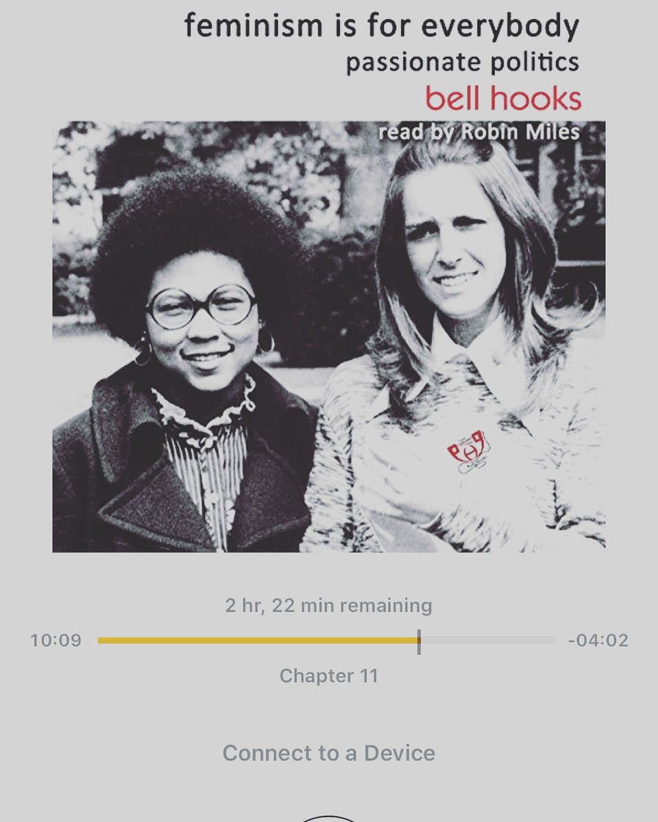 So glad I am reading #feminism Is for Everybody by #bellhooks opening my eyes about feminist ideas largely pushed by white women with #race and #class privilege #52booksin52weeks