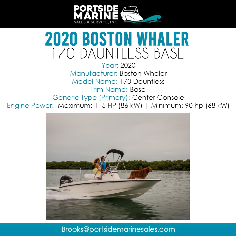 If it’s a legend that you need, the nimble, trailerable 170 Dauntless® packs options for any boater, including anglers, watersports enthusiasts and those who just like to relax and cruise.
-
Learn more: portsidemarinesales.com/inventory/v1/C…

#portsidemarinesales #cicero #bostonwhaler #boat