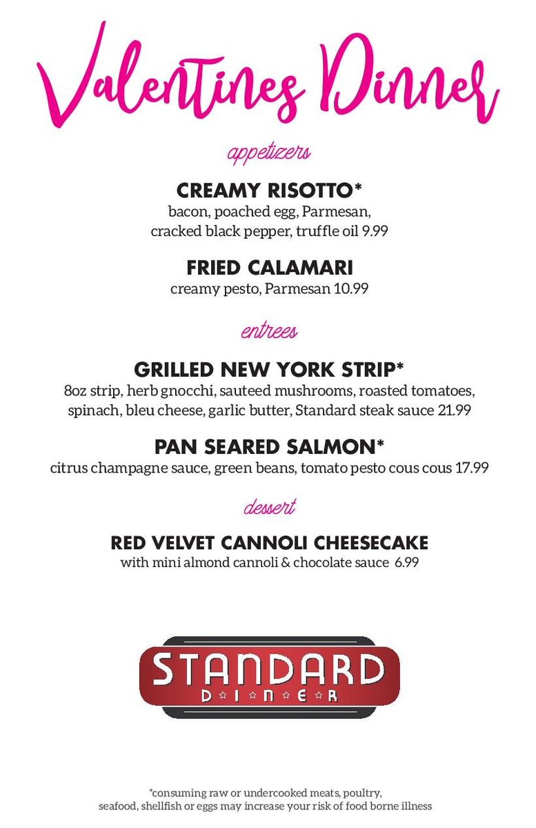 StandardDinerNM's tweet photo. Valentine's Day is right around the corner.  Don't get caught without a table!

We make reservations painless.
https://t.co/pOW5bsgqAI https://t.co/NHrX8I7Ke9