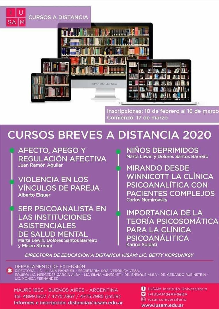IUSAMdeAPdeBA's tweet photo. 💻CURSOS BREVES A DISTANCIA💻

Consultanos lo que quieras por acá o a distancia@iusam.edu.ar

Más información: https://t.co/DgJhE0ZRg8 https://t.co/DB1DwkfOmk