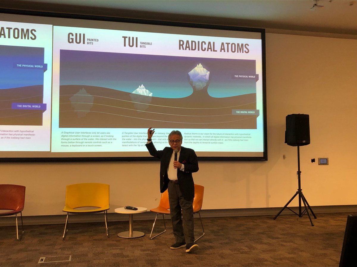 lianloke's tweet photo. Prof Hiroshi Iishi opening talk for #tei2020 panel, pioneer of tangible bits and radical atoms 😍 https://t.co/gFdhp4xQmh