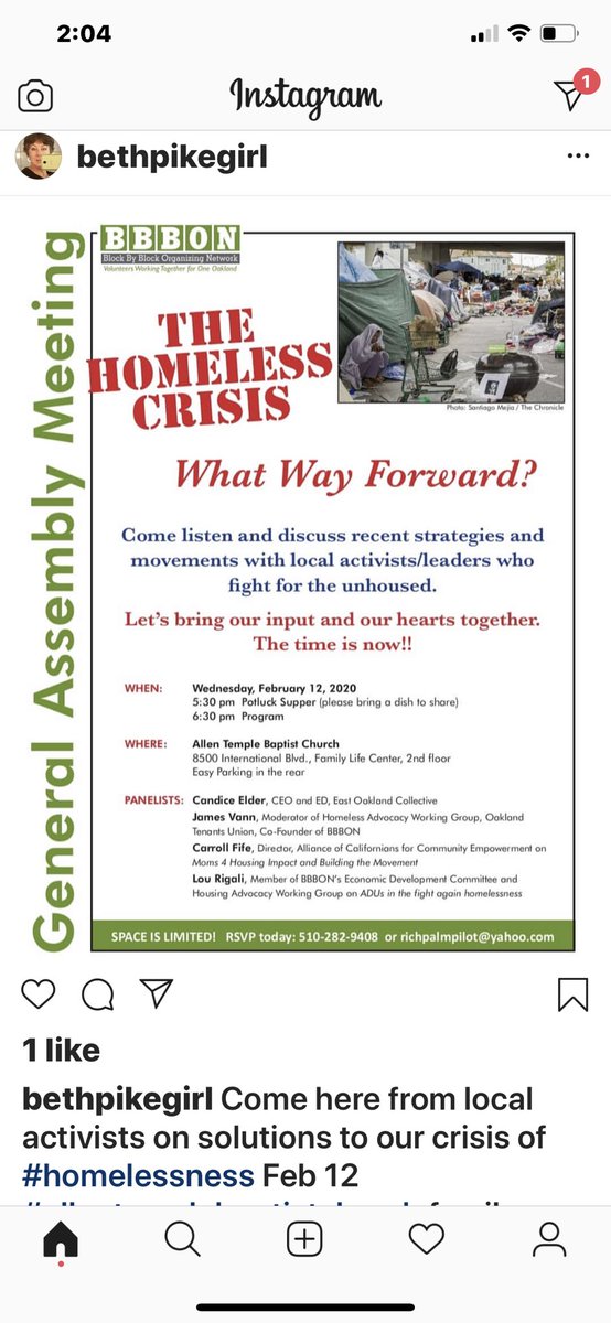 jeanquan's tweet photo. #BlockByBlockOrganizingNetwork Wed, Feb12, 5:30pm potluck, mtg 6:30, AllenTemple, 8500 Intl Blvd, new strategies to fight #homelessness
🏠CandiceElder, #EastOaklandCollective
🏠#JamesVann, #HomelessAdvocacyGp
🏠#CarolFife, ACCE, on #Moms4Housing
🏠 Lou Rigali, #BBBON
#housing https://t.co/pTQC3rXAUK