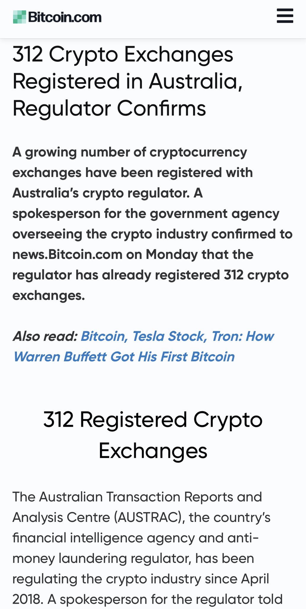 Austrac Cryptocurrency Exchange