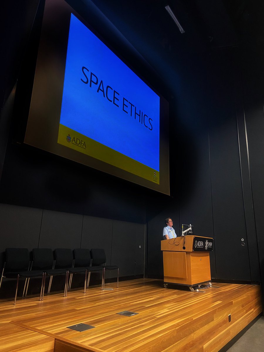 DrSkous's tweet image. So much to learn here at ADFA, as @Coleman_Ethics schools us on all things Space Ethics. Exploring the ethics of space debris &amp;amp; traffic management, space tourism, &amp;amp; space terrorism. So many fascinating ‘What ifs’ to consider! 🤔 #ForTheFutureWeLearn