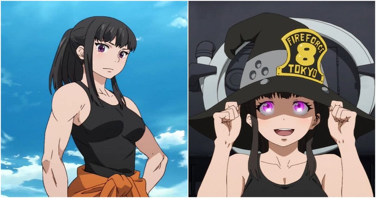 I know she could kick my ass and id let her #makifireforce #fireforce #maki...