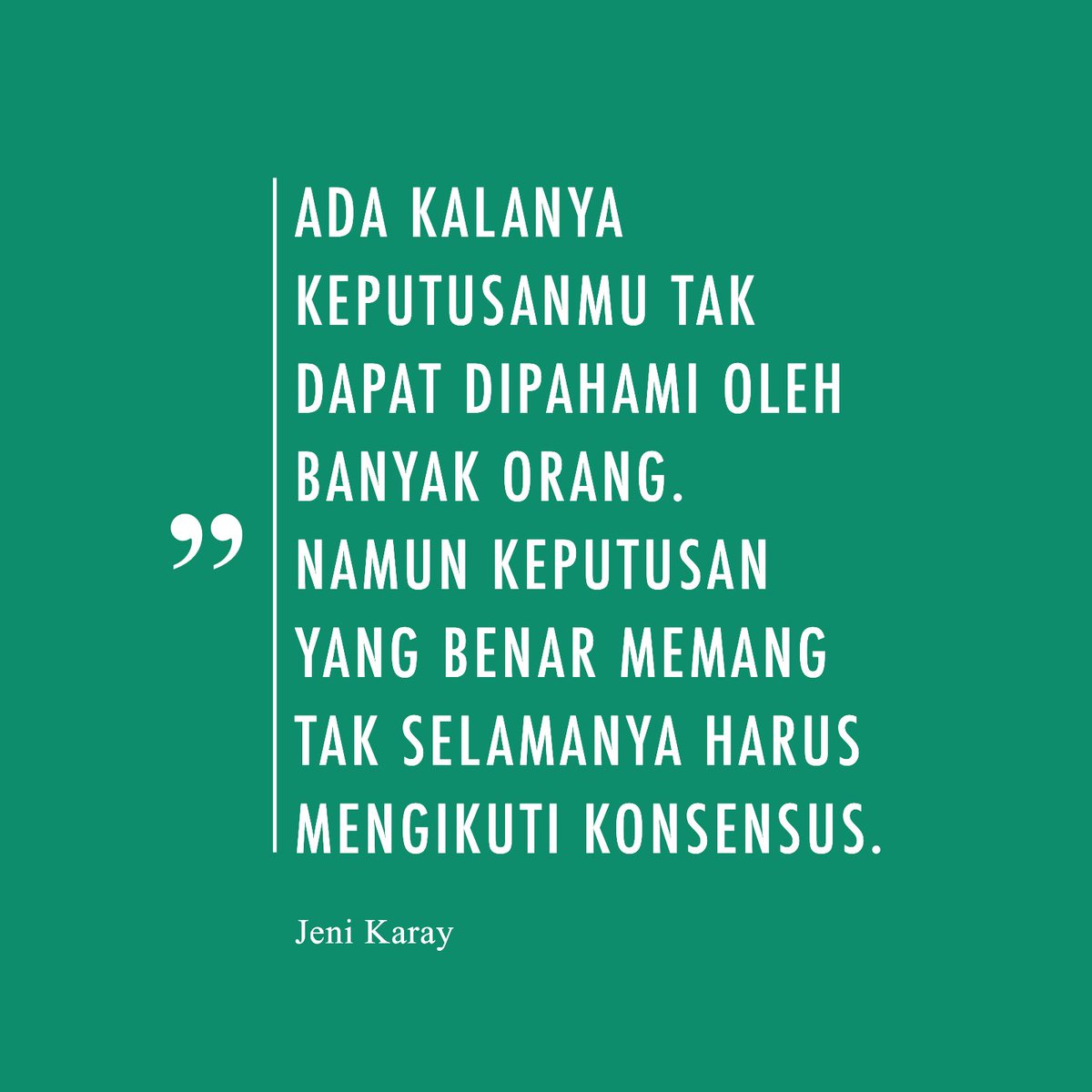jenikaray's tweet photo. Have a great day #teamjenikaray 🔥✨ #jenikaray #inspirational #perempuanpapua #bloggerpapua #quotes #sharelife https://t.co/pycFlhCzmc