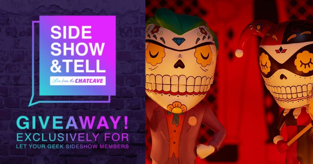 collectsideshow's tweet photo. We're LIVE with a #giveaway! Join us for a chance to win a #HarleyQuinn Calavera or a #Joker Calavera from @UnrulyInd in today's #SideshowandTell exclusively for members of the #LetYourGeekSideshow Facebook Group.

Join and watch at https://t.co/rhVGetaBFW!

#SideshowCollectibles https://t.co/aQpRq1Tyv7