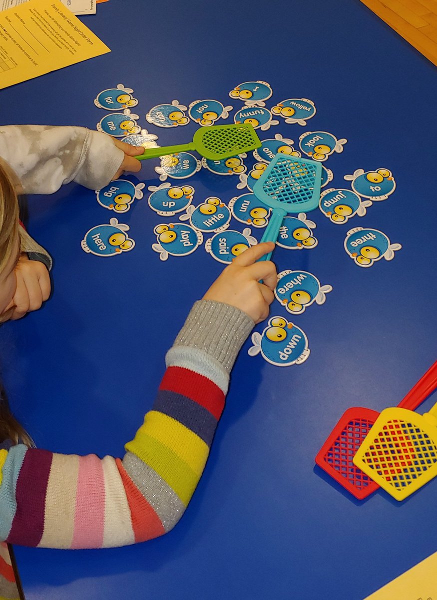 RomeoRdsProject's tweet photo. What do pickles, fly swatters and tokens have in common? A fun literacy game night at Indian Hills! @ @romeoschools #readingrocks https://t.co/NFhD0izK1M