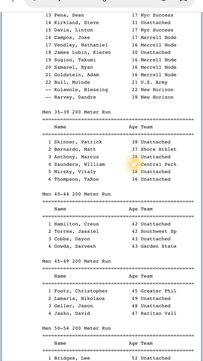 WSaundersMusic's tweet photo. Sunday was another first... my FIRST #USATF Masters indoor meet! Not only was it the NY/NJ championship meet, I placed!! 2nd in my heat, 4th overall in my age division! This is only the beginning... stay tuned! #GoSZN #CentralParkTrackClub #Masters #TrackAndField #Indoor 💪🏾💙🧡🙏🏽 https://t.co/XqBcHYANQF