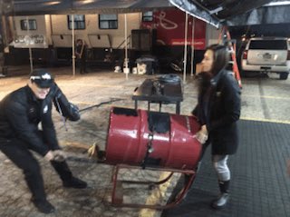 Ronniethompsons's tweet photo. ⁦⁦After the  race last night. ⁦@ForceHood⁩ Hurry up and load I wanna go home!⁦@DanielHoodJFR⁩ https://t.co/Lsvcb0Zrox