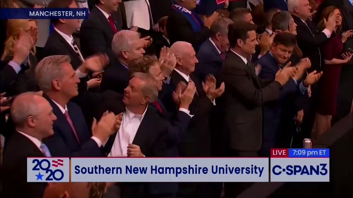 Trump's Republican protection squad has made the trip from DC up to New Hampshire