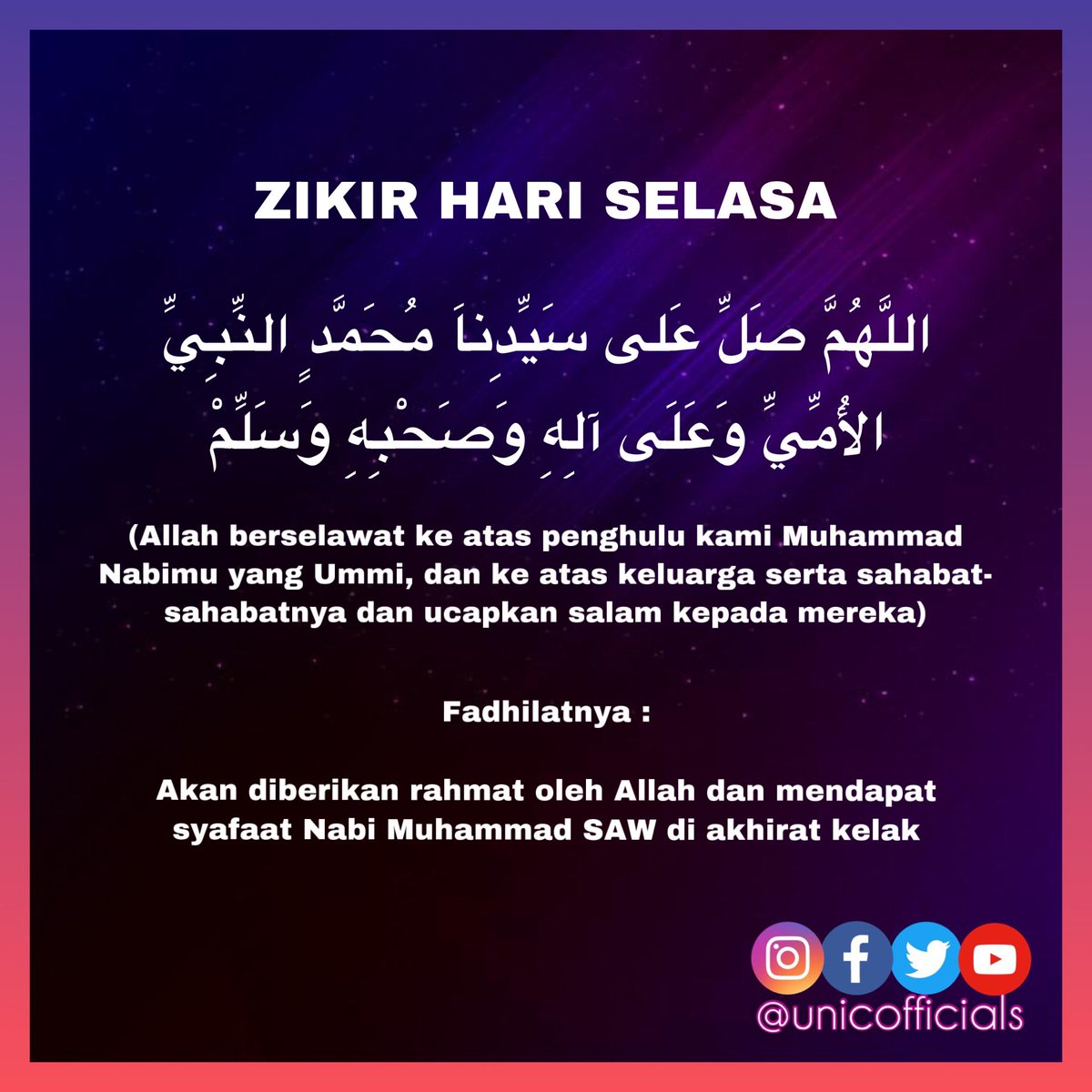 Amalan Zikir Hari Selasa