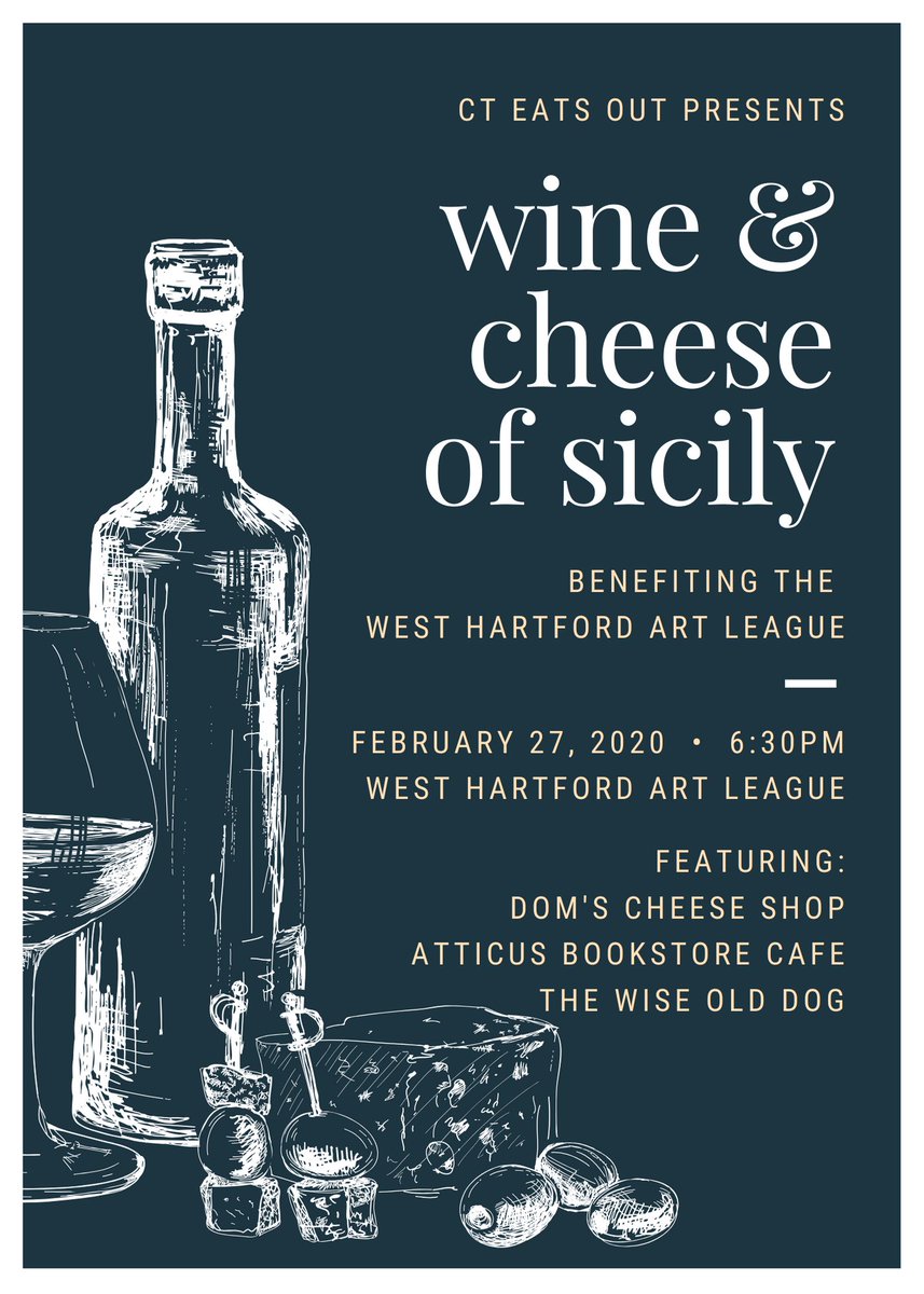 Supper Clubs are Back! Join me Thursday, February 27 for a night of Sicilian wine and cheese while supporting local non-profit @WHArtLeague! 

Tickets and more info here: cteatsout.com/supper-club