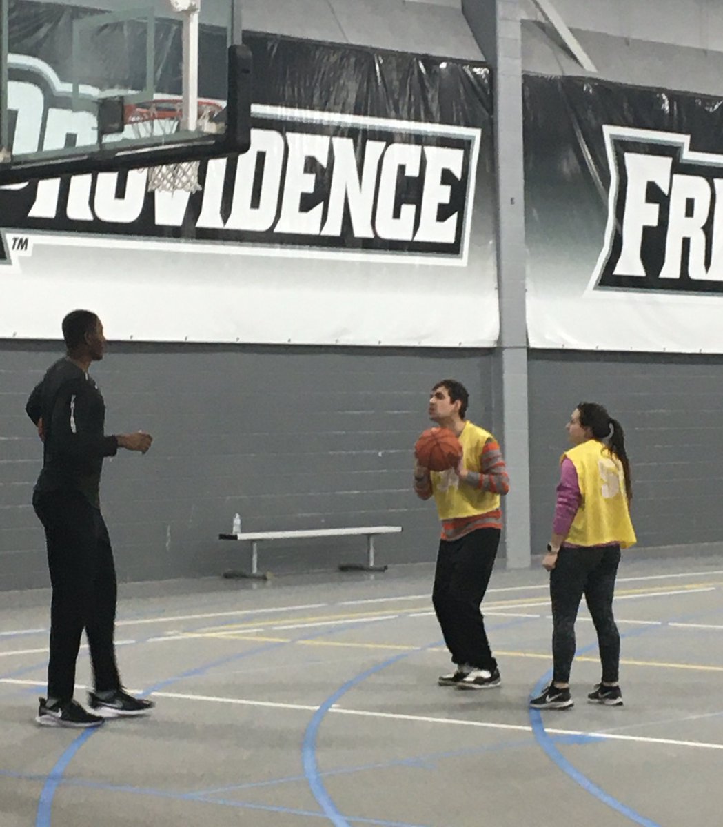 Amanda_HM28's tweet photo. An uplifting picture for your Monday night! My brother is ecstatic to be a part of the @PCAthletics Unified Basketball for 21+ #gofriars #inclusion #teamunified https://t.co/t73cSFuwcv