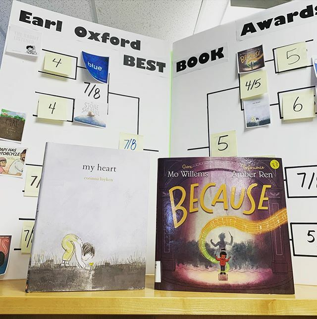 Our first TIE in the #bestbookawards... the grade 4’s will have to determine which one moves on to the next round tomorrow!
Big conversations about how illustrations help with mood.... these are both great examples of that!

#authorsmessage #illustratort… ift.tt/2w7d6p0