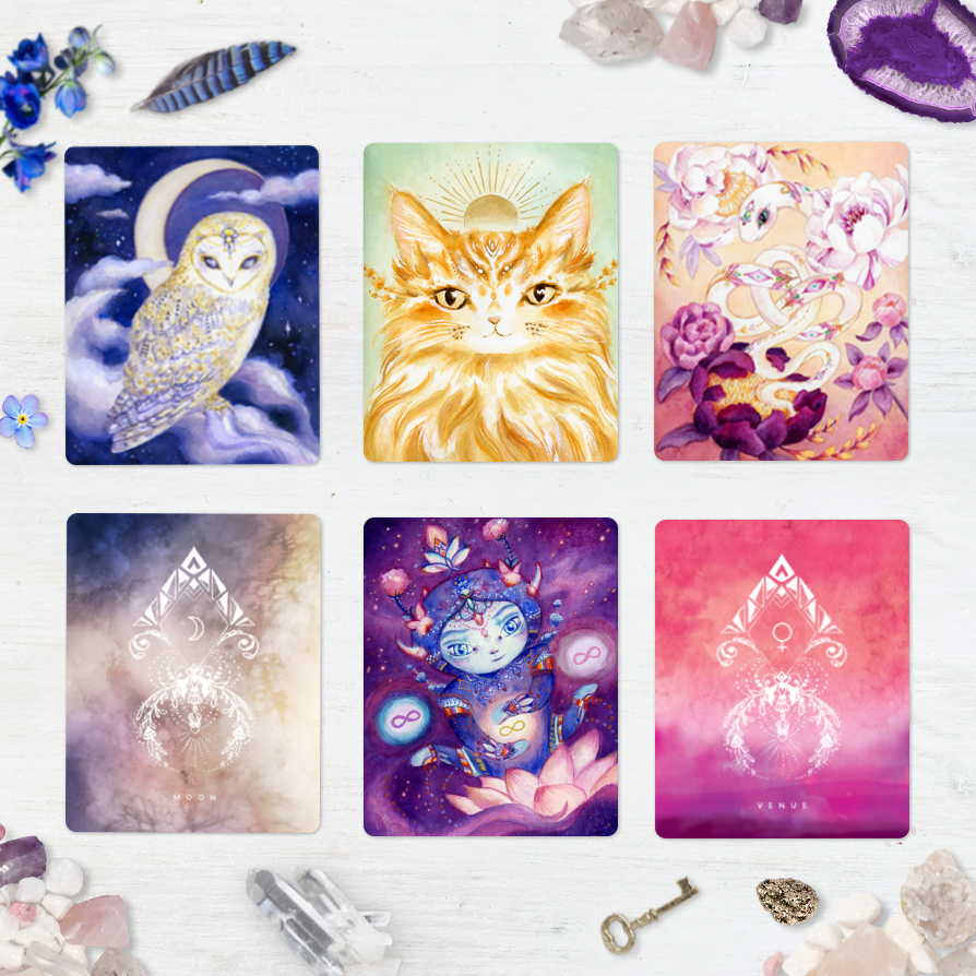 PRE-ORDERS are OPEN on my new Altar Art Deck: Cosmic Allies. Get in on the early-bird specials and infuse your life with enchantment. nicolepiar.com/shop/cosmicall…