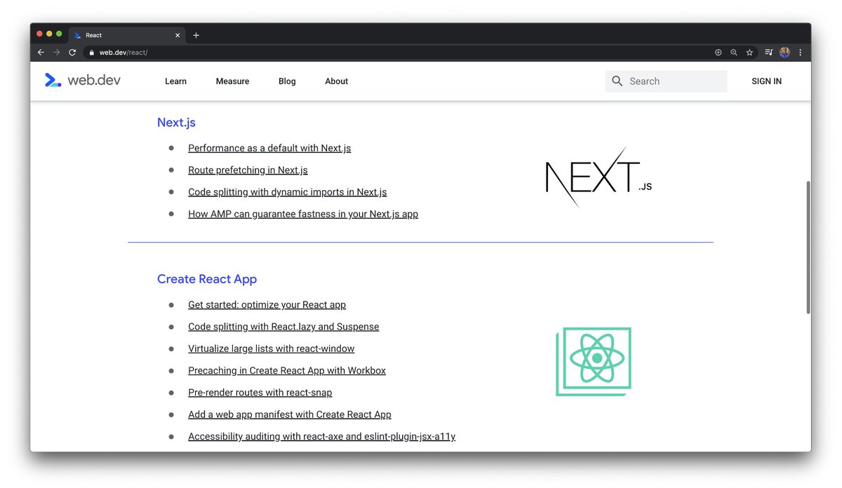 React guides on web.dev