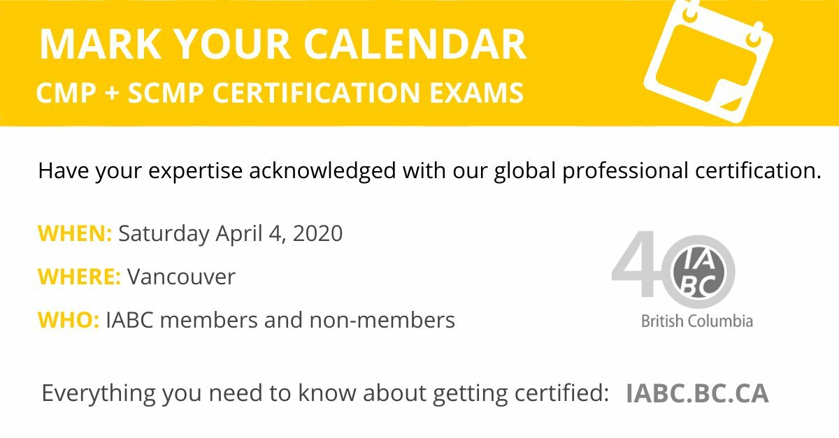 IABCBC's tweet photo. Calling all top-notch #comms pros: CMP + SCMP certification is your chance to demonstrate your knowledge and expertise. Don´t miss the April 4 #certification exam in #vancouver. Apply today. https://t.co/Z2vdxKJcXw https://t.co/u9fIFlolM6