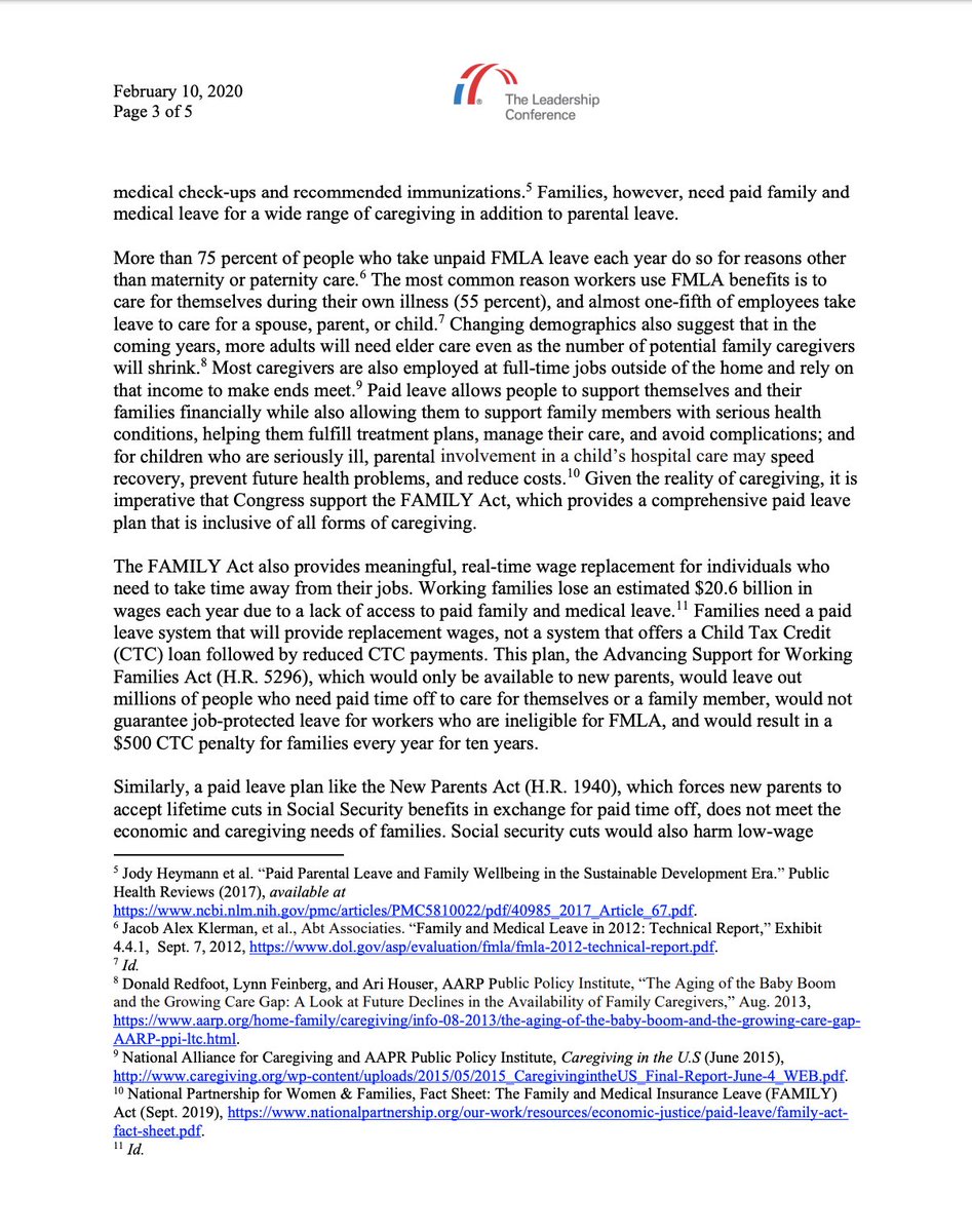 Screenshot of page 3 of our letter to the Education and Labor Committee's Subcommittee on Workforce Protections. The full text of the letter is available at the link in the original tweet.