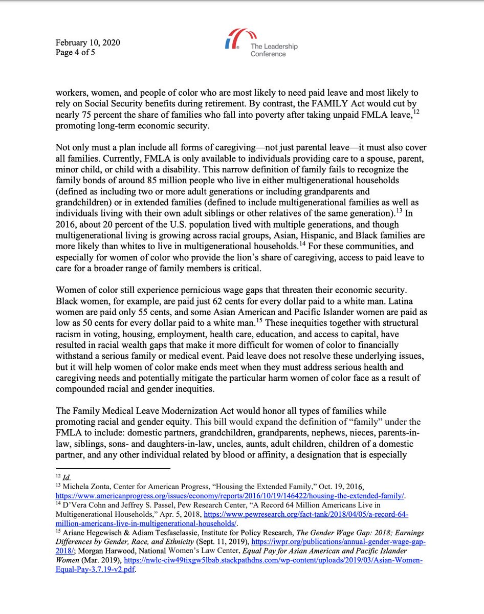 Screenshot of page 4 of our letter to the Education and Labor Committee's Subcommittee on Workforce Protections. The full text of the letter is available at the link in the original tweet.