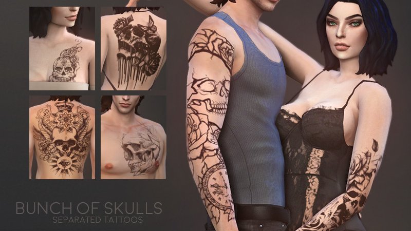 Flower Full Body Tattoo at Lounacutex  Sims 4 Updates