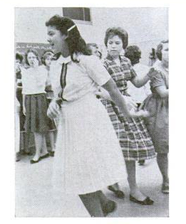 DisabilityHistr's tweet photo. The best kind of #DisabilityHistory is the everyday. 

Of disabled people living their lives. 

This is Loretta rouse, profiled in Ebony in 1961. 

Photos show her using raised maps to learn geography; dancing the cha-cha &amp; playing the autoharp.  

#DisHist #BlackHistoryMonth https://t.co/8zEW6RXyy0